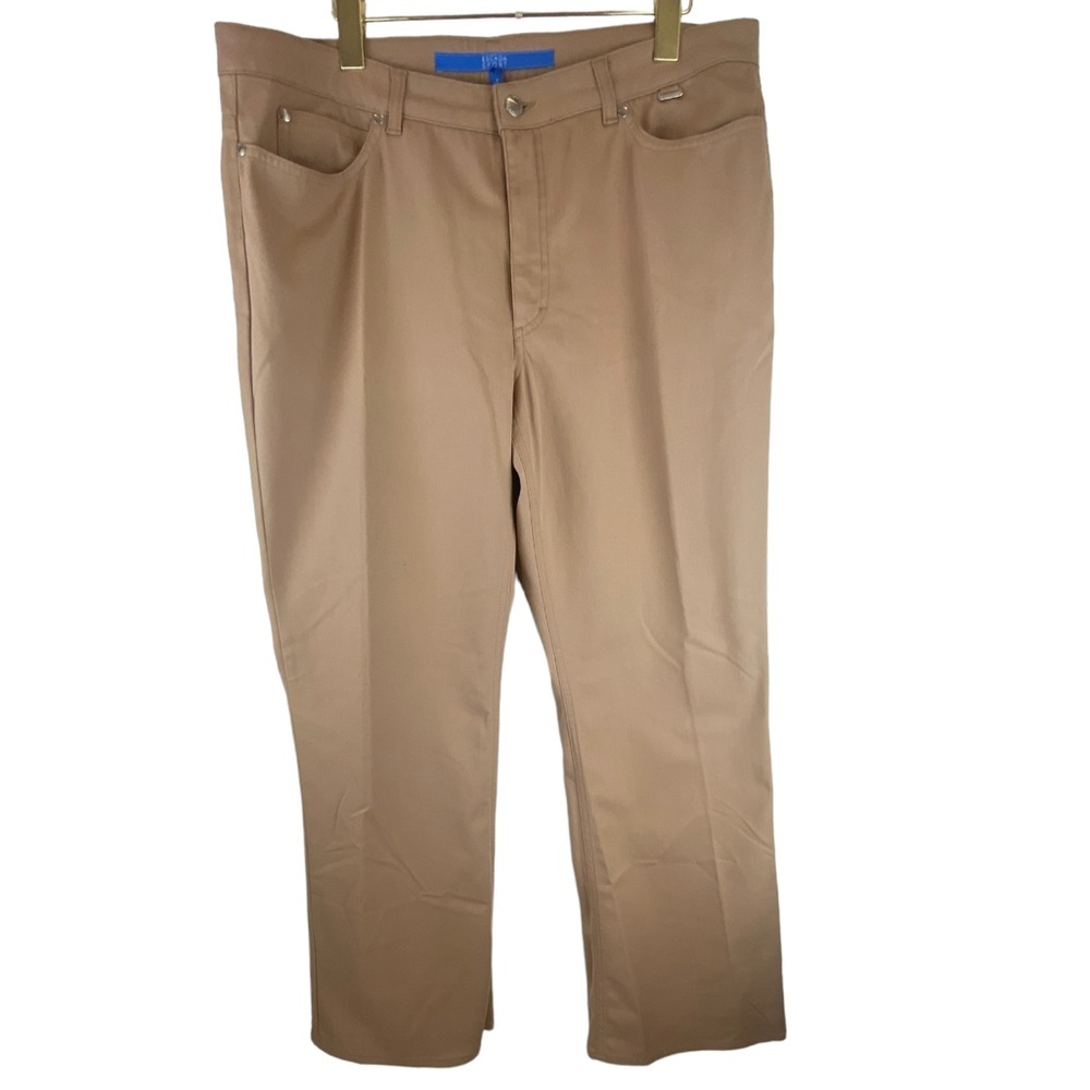Escada Sport Pants Tan NWOT Straight Leg Stretch size 46/14